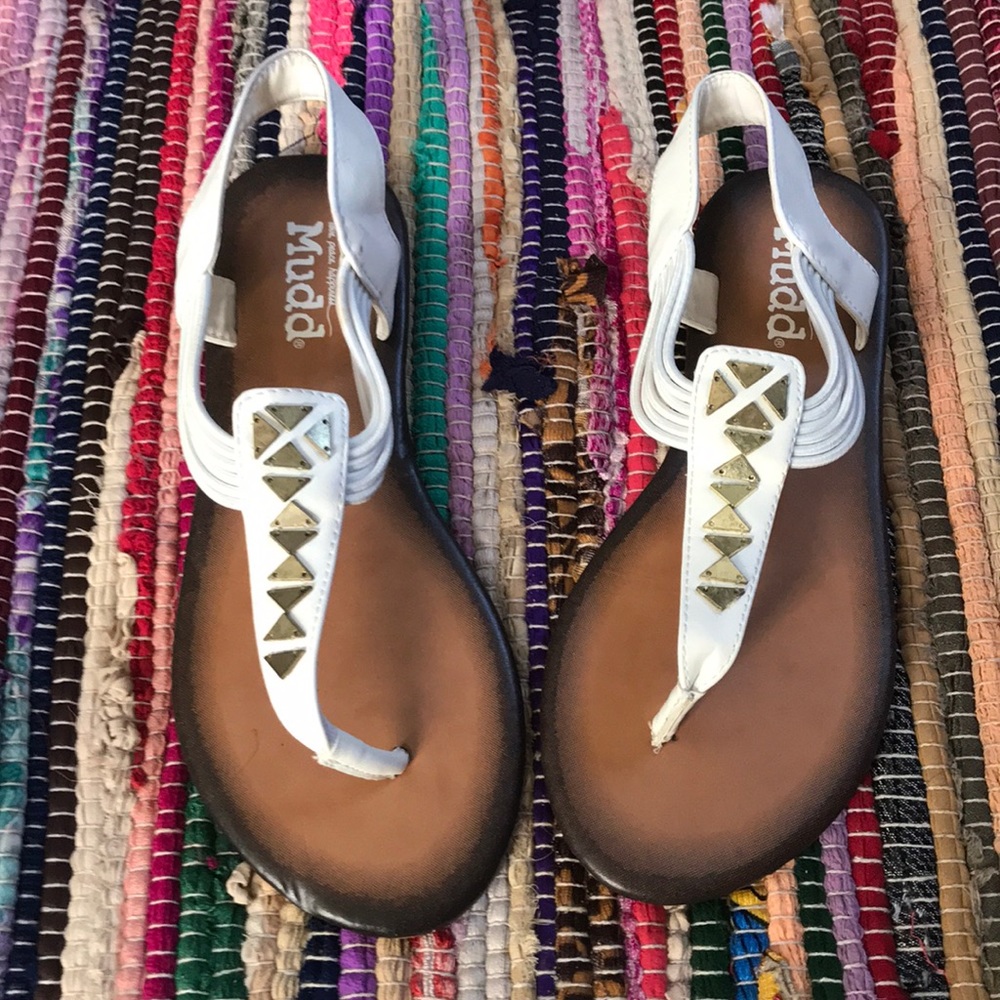 White sandals